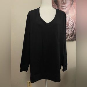 SOLD Karen Scott sport French terry V neck, plus size.